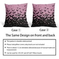 thumbnail image 6 of Halloween Bat Pillow Covers 20x20 Set of 2 Pink Scary Pattern Print Halloween Decorations Decorative Throw Pillows Outdoor Holiday Farmhouse Pillowcase Linen Cushion Cover Decor for Sofa Couch Bed, 6 of 6