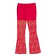 thumbnail image 5 of Pantalones acampanados de cintura alta con encaje para mujer: malla transparente, diseño floral, cintura elástica, cordón, transparentes, tallas S-L, encaje de poliéster, lavado a mano., 5 of 5
