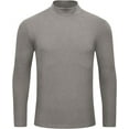 thumbnail image 4 of YuKaiChen Men's Casual Turtleneck Slim Fit Basic Tops Lightweight Pullover Sweater Grey L, 4 of 5
