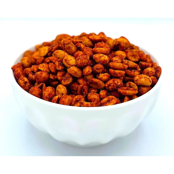 Snack Delights – Chili Lemon Roasted Peanuts, Hot & Spicy Flavor (1 Pound)