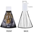 thumbnail image 4 of Coolnut Beautiful Tiger Hand Towels Set of 2 Soft Absorbent Kitchen Hanging Towels Dish Cloths Bathroom Hand Towels with Loop & Hook for Kitchen Bathroom Wash cloth, 4 of 7