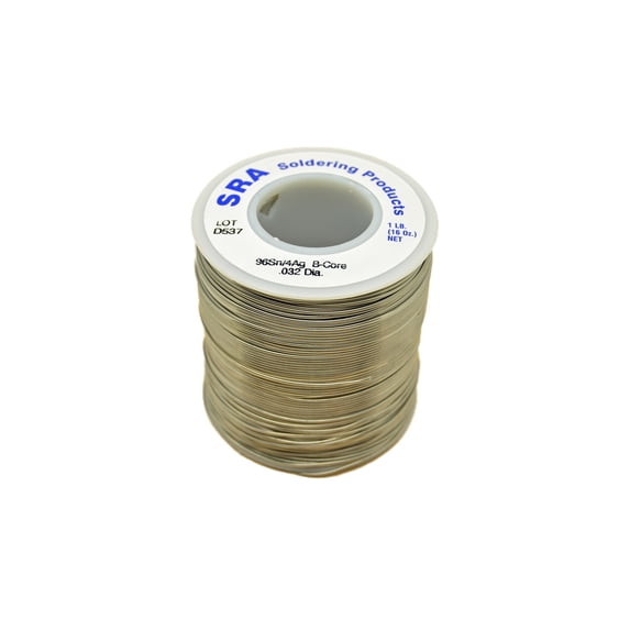SRA Lead Free Acid Core Silver Solder, 96/4 .062-Inch, 1-Pound Spool