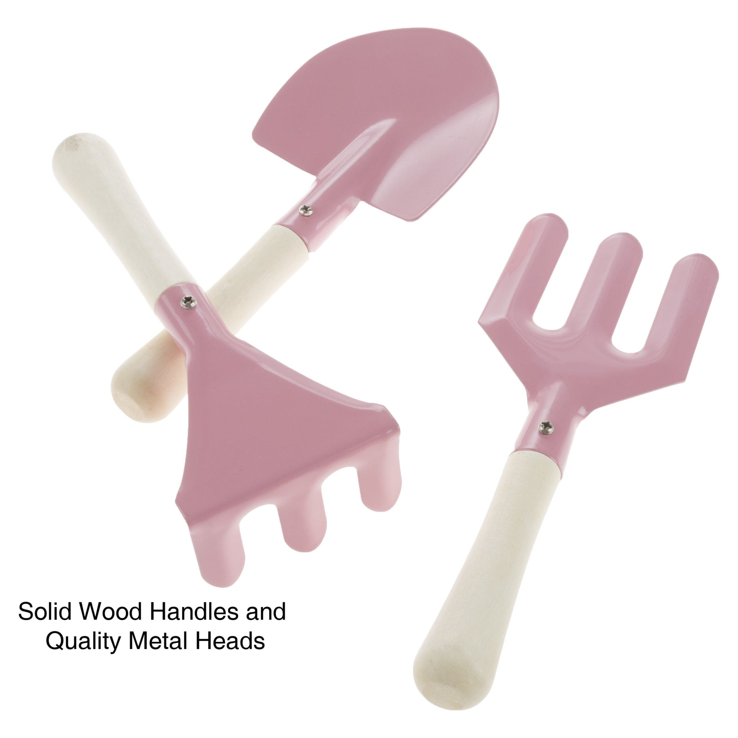 Hey Play Kids Garden Tools – Child-Sized Gardening Yard Toys, Pink
