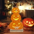 thumbnail image 2 of Luz de calabaza de Halloween, decoración de calabaza, luces nocturnas de atmósfera de terror, linterna de calabaza para casa embrujada al aire libre, 2 of 9