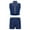 Navy Blue, variant on TSSOE Little Girl's Active Clothes Set Gymnastics Dance Outfit 6-16 Years Crop Top with Sport Shorts Blue 6