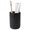 Matte Black - Striped - Skinny, variant on BosilunLife Matte Black Ceramic Toothbrush Holder Cup, Striped Toothbrush and Toothpaste Holder for Bathroom Countertop, 14 oz