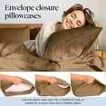 thumbnail image 6 of Luxclub Cooling Microfiber Bed Sheets & Pillowcases, Extra Deep Pocket, 3-Piece, Dark Khaki, Twin, 6 of 6