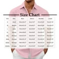thumbnail image 3 of Ecqkame Men's Button Down Shirt Short Sleeve Turndown Solid Color Casual Breathable Tops Summer Business Dress Shirt Red S, 3 of 6