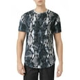 thumbnail image 1 of Ma Croix Mens Lightweight Hipster Round Hemline Snakeskin Print T Shirt, 1 of 6