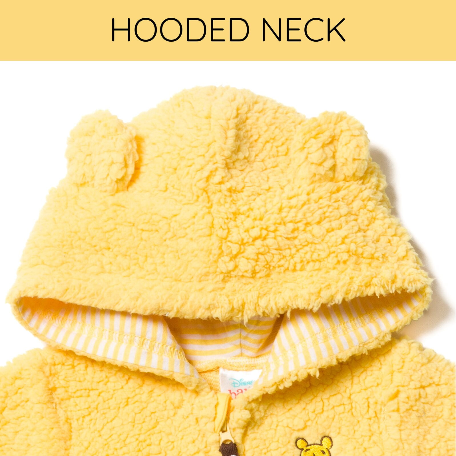 Disney Winnie the Pooh Baby Boy or Girl Cosplay Hooded One Piece Yellow Pooh