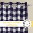 thumbnail image 6 of Farmhouse Purple Plaid Kitchen Curtains Window Panels, Vintage Country Cock Checkered Insulated Window Treatment Curtain, Grommet Curtains for Bedroom/Living Room/Bathroom, 2 Piece 42"Wx45"L, 6 of 8