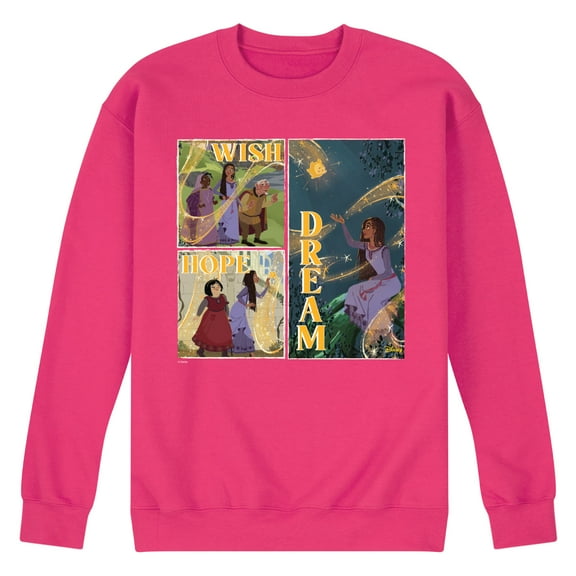 Disney Wish - Wish Hope Dream - Men's Crew Neck Fleece Pullover