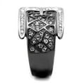 thumbnail image 4 of TK2769 - Two-Tone IP Black Stainless Steel Ring with Top Grade Crystal  in Black Diamond Size 10, 4 of 4