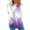 thumbnail image 2 of Jsaierl Womens Sweatshirt Funny Gradient Graphic Sweatshirts Crewneck Holiday Sweater Tops 2024 Long Sleeve Shirts Womens Sweatshirts Under $5, 2 of 5