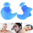 thumbnail image 4 of Tapones para los oídos de natación Ecomeon 6 pares de silicona azul, 4 of 6