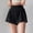 Black, variant on Womens Athletic Shorts Solid Color Lightweight Elastic Waist Running Shorts for Active Sports with Pleated Black