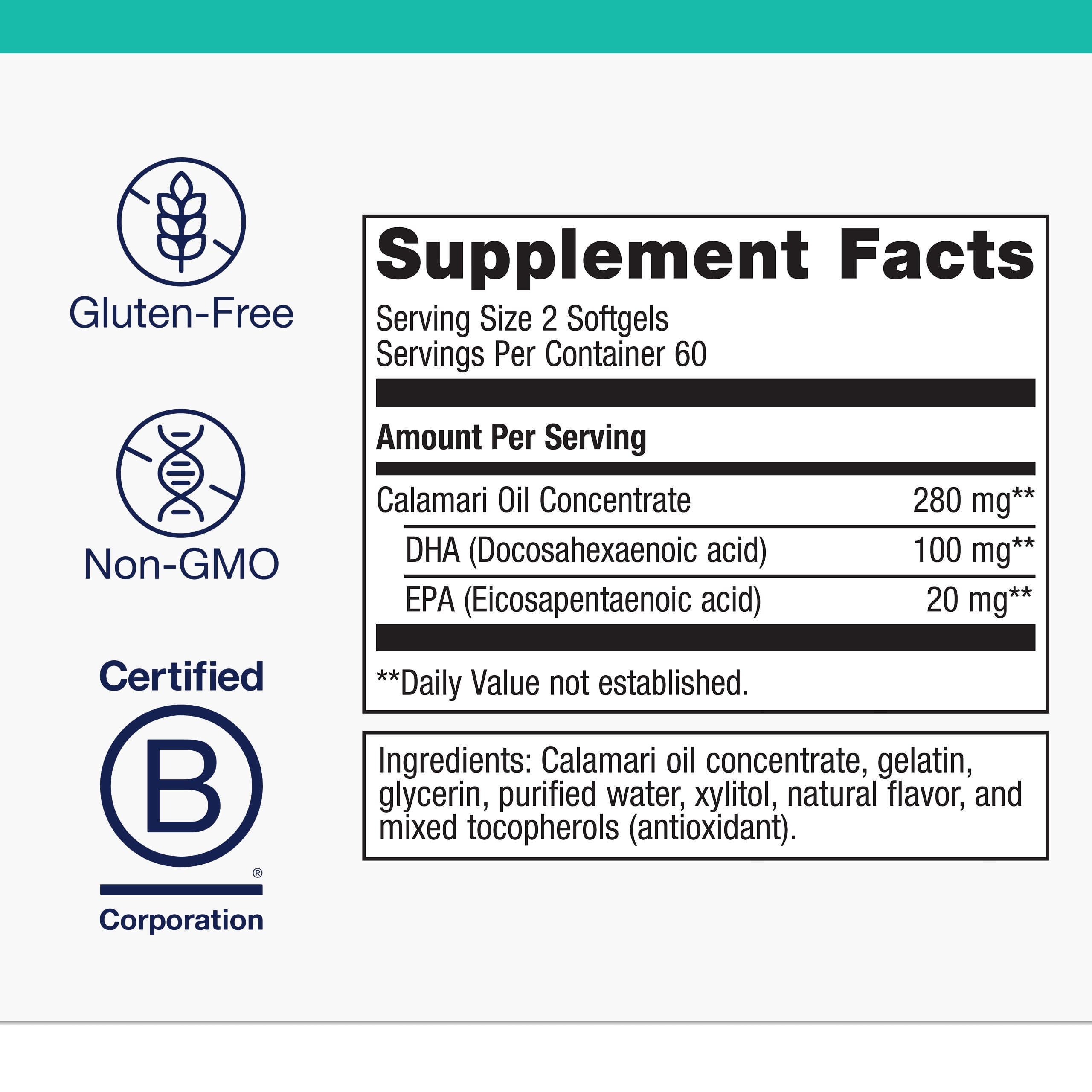 Metagenics MetaKids DHA - Kids DHA & EPA Supplement - For Brain Health & Support* - Immune Support* - From Calamari Oil - Natural Fruit Flavor - 120 Softgels