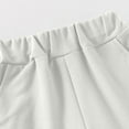 thumbnail image 5 of HOMADLES Toddler Boys Short Tee Lapel Solid Casual Stretch Elastic Shorts Summer Set White 8 T, 5 of 9