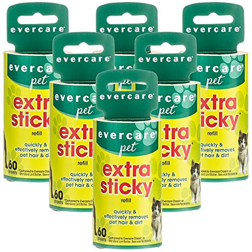 Evercare Refill for Extra Sticky Pet Hair Lint Roller (Pack of 6