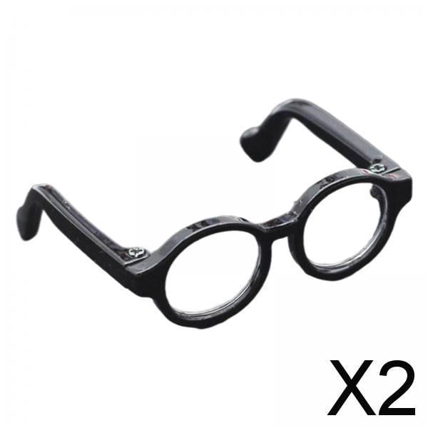 2 Lindas Gafas Para Muñecas, Mini Gafas De Sol Para Vestir, Decoración De Muñecas De Plástico, Juguetes Para Niños Como Se Describe 2 piezas