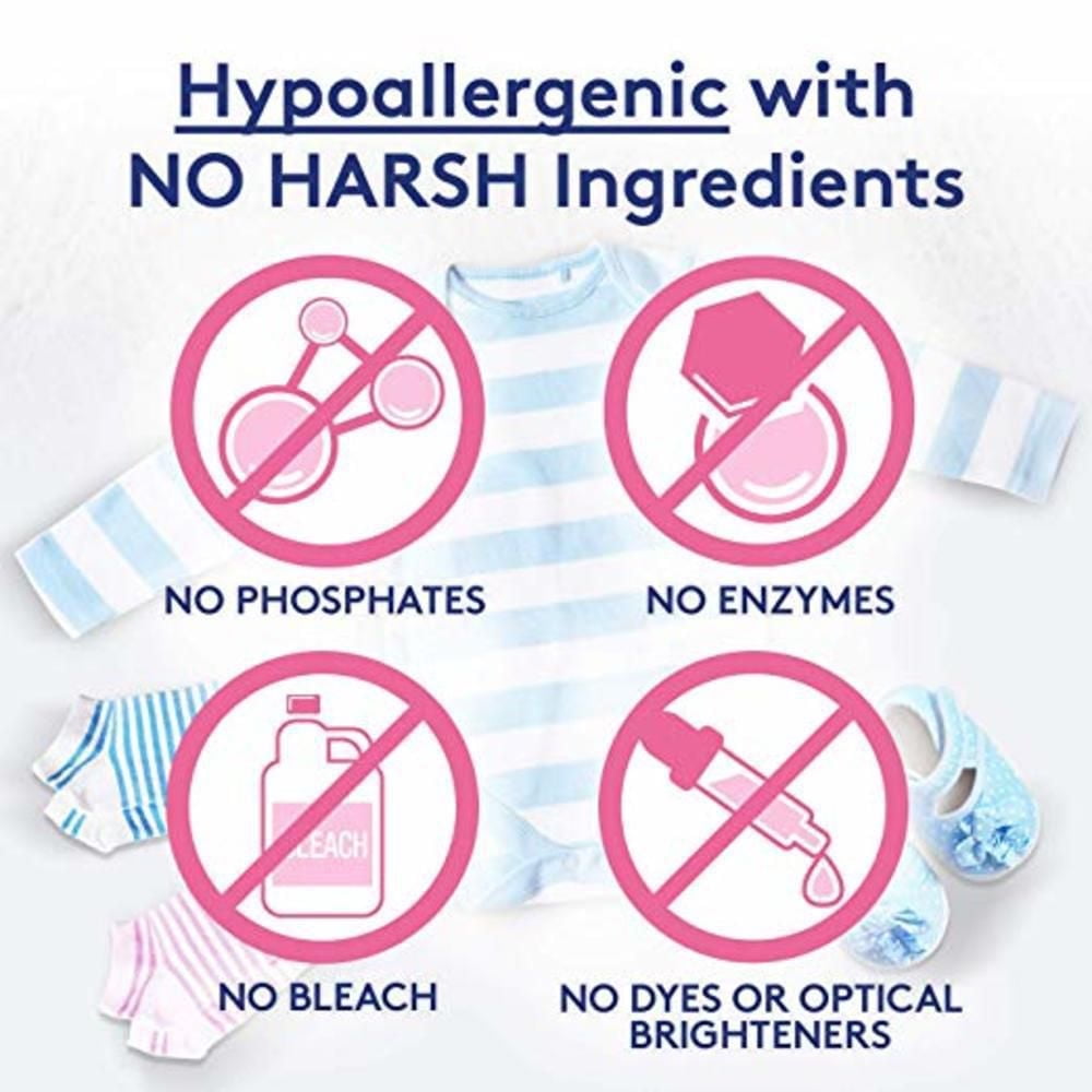 Woolite bébé, Détergent à lessive hypoallergénique, Paquet méga valeur, 2,96 L, Sans produits chimiques agressifs, 1 unité 2,96 L / 66 brassées