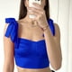 thumbnail image 2 of Camiseta sin mangas con tirantes para mujer, de color puro, ajustable, transpirable, agradable para la piel, corta, sin mangas, para fiesta en la playa, azul M, 2 of 6