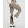 thumbnail image 2 of BALEAF Fleece Lined Pants Women Flare Leggings Thermal Warm High Waist Winter Yoga Pants with Pockets Heather Beige XL, 2 of 7