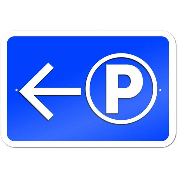Parking Left Arrow Sign