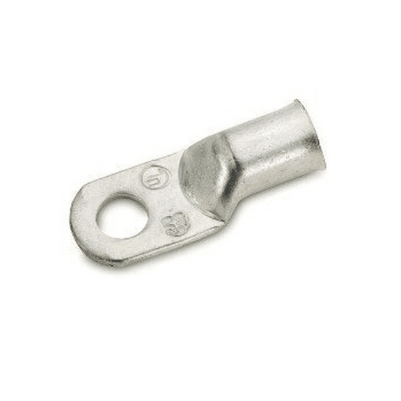 Crimp Supply 2/0 AWG Tinned Seamless Marine Lugs, 1/2" Post, 10 Pack