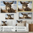 thumbnail image 4 of Designart "Portrait of a Gray Donkey" Animals Floater Framed Wall Art Living Room, 4 of 7