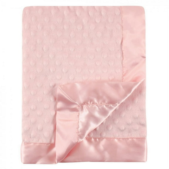 Hudson Baby Infant Girl Plush Mink Blanket, Pink, One Size