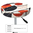 thumbnail image 4 of Balery Modern Abstract Leaf Pattern Round Bar Stool Seat Covers Velvet Fabric Adjustable Protects from Scratches and Stains for 14-17 Inch Chair-12 inch, 4 of 7
