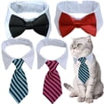 thumbnail image 1 of Juego de corbatas para mascotas Yosbabe, ajustable, 30 cm, 1 of 7