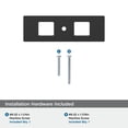 thumbnail image 4 of Amerock Medora 3-11/16 inch (94mm) Length Rectangle Matte Black Cabinet Knob Backplate, 4 of 6