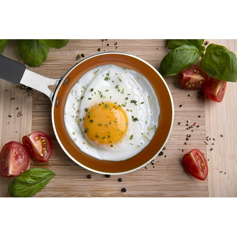 Gotham Steel Mini Nonstick Egg & Omelet Pan – 5.5” Single Serve Frying Pan  / Skillet, Diamond Infused, Multipurpose Pan Designed for Eggs, Omelets