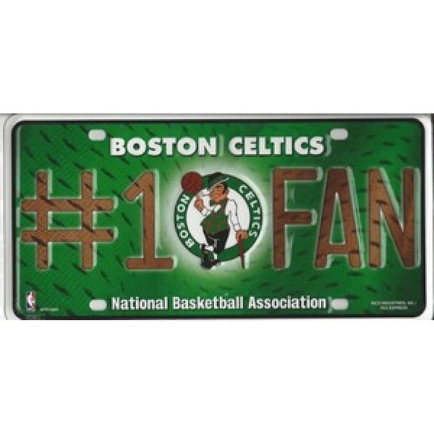 Boston Celtics 1 Fan Plaque d'Immatriculation