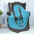 thumbnail image 4 of Hipster Soft Flannel Fleece Throw Blanket, Funny Squirrel with Glasses Grunge Stains Portrait, Cozy Plush for Indoor and Outdoor Use, 60" x 80", Multicolor, by Ambesonne, 4 of 5