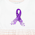 thumbnail image 4 of Inktastic Alzheimer's Awareness Purple Ribbon Made of Heart Girls Baby Dress, 4 of 5