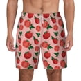 thumbnail image 2 of Picia Tomatoes pattern Mens Swim Trunks with Compression Liner Stretch Beach Shorts Quick Dry with Zipper Pockets No-Chafing Board Shorts-XX-Large, 2 of 9