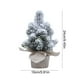 thumbnail image 3 of Mini Árbol de Navidad Artificial Blanco Flocado | Adorno Navideño de Escritorio con Base de Madera | Ramas Cubiertas de Nieve | Decoración Navideña Compacta para Oficina, Hogar, Apartamento, Estanter, 3 of 6