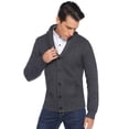 thumbnail image 6 of Purcoar Mens V-Neck c Long Sleeve Cardigan Cover-up, 6 of 9