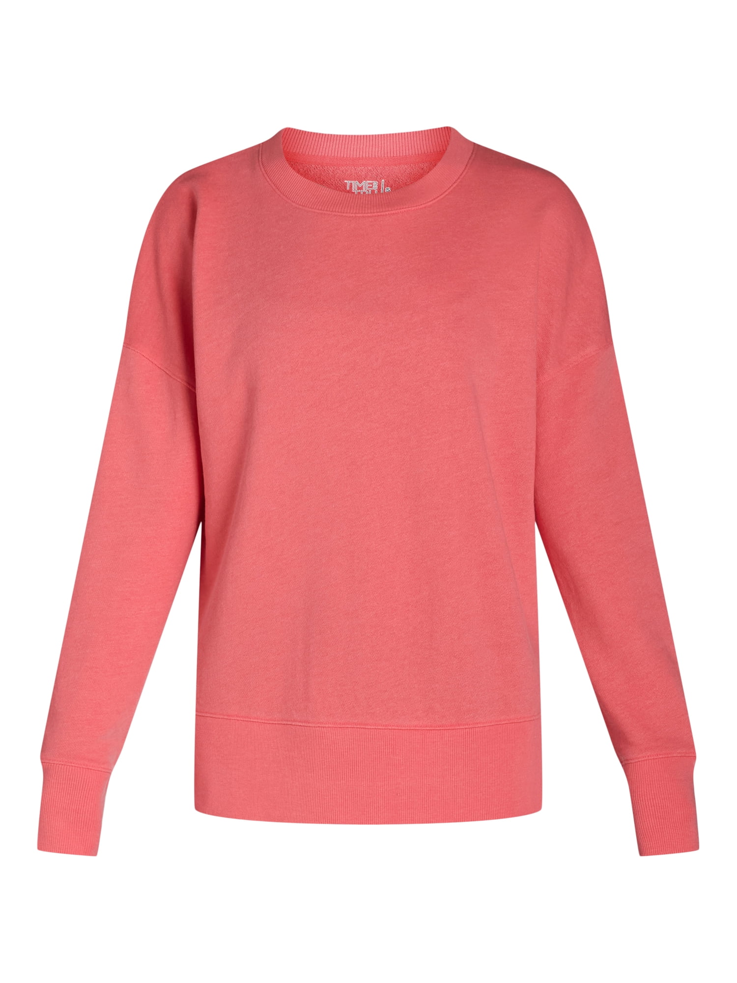 Time and Tru Women's Tunic Sweatshirt with High-Low Hem, Sizes XS -4X
