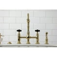 thumbnail image 3 of Kingston Brass KS1277PKXBS Duchess Bridge Kitchen Faucet with Brass Side Sprayer, Brushed Brass, 3 of 7