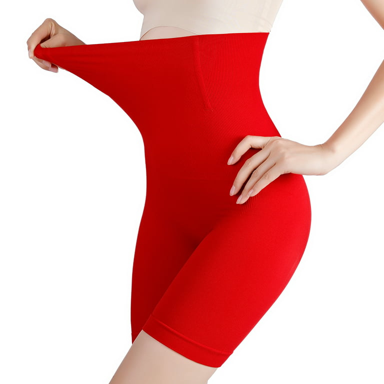 Homgro Women's Thigh Slimmer Shapewear Plus Size Shorts High Waisted Body  Shaper Hip Lifter Tummy Control Red 4X-Large