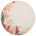 thumbnail image 3 of Ryvnso Leaves Flowers Orange Round Plate Mats Dining Table Placemat Set of 6 for Holiday Decoration, 3 of 7