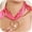 Pink, variant on Bocar Scarf Necklace for Women Bandana Charm Western Heart Pendant Boho Summer Beach Necklace Jewelry for Women N0146-C(Pink)