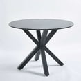 thumbnail image 5 of PORKISS Round Dining Table for 4, 42 inch Kitchen Table with Steel Legs, Dinner Table for Home Dining Room Kitchen, Black, 5 of 8