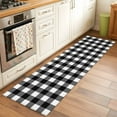thumbnail image 2 of Hallway Runner Rug 2'x6', Farmhouse Checkered Long Non-slip Runner Rugs, Black White Buffalo Plaid Washable Outdoor Indoor Throw Floor Carpet Mat for Living Room/Bedroom/Kitchen/Office/Laundry, 2 of 9
