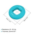 thumbnail image 2 of Uxcell 3.07" 40/50 Lbs Blue Hand Grip Strengthener Hand Grip Ring for Training, 2 of 6