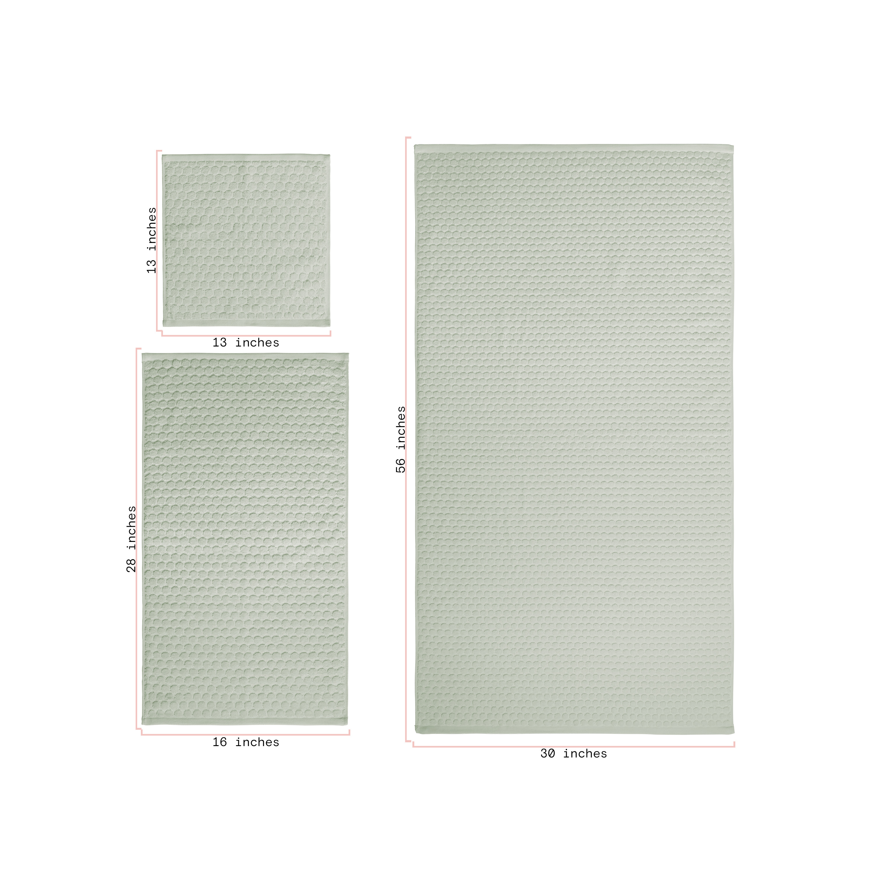 Beautiful by Drew Barrymore 6-Piece Bath Towel Set, Sage photo 5